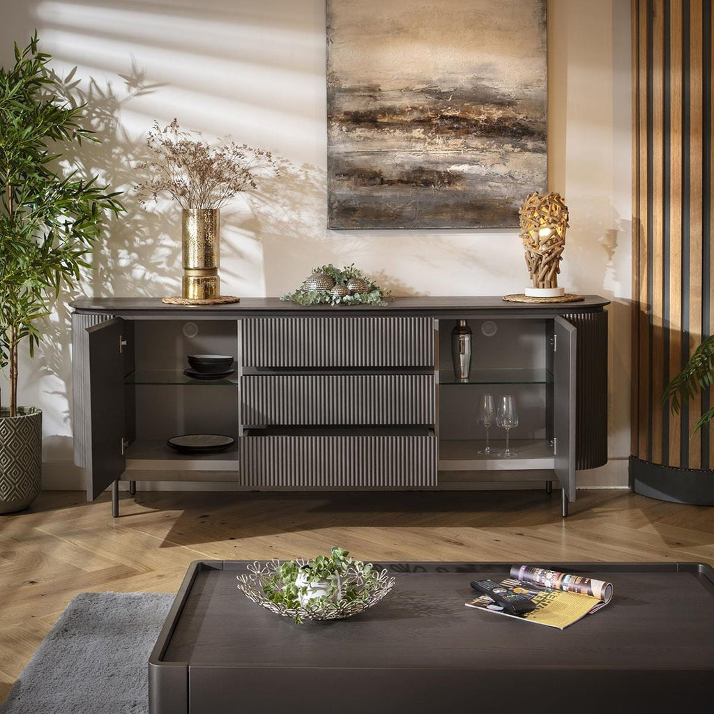 Laura Sideboard Cabinet Buffet Space Grey 210cm