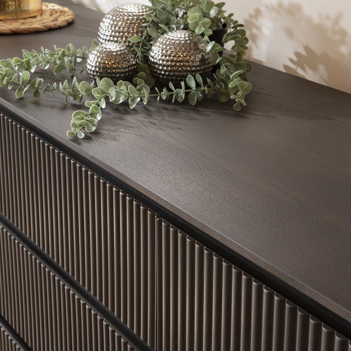 Laura Sideboard Cabinet Buffet Space Grey 210cm