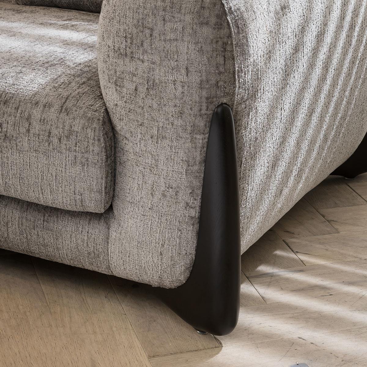 Millie Oversized 3 Seater Sofa Grey Chenille