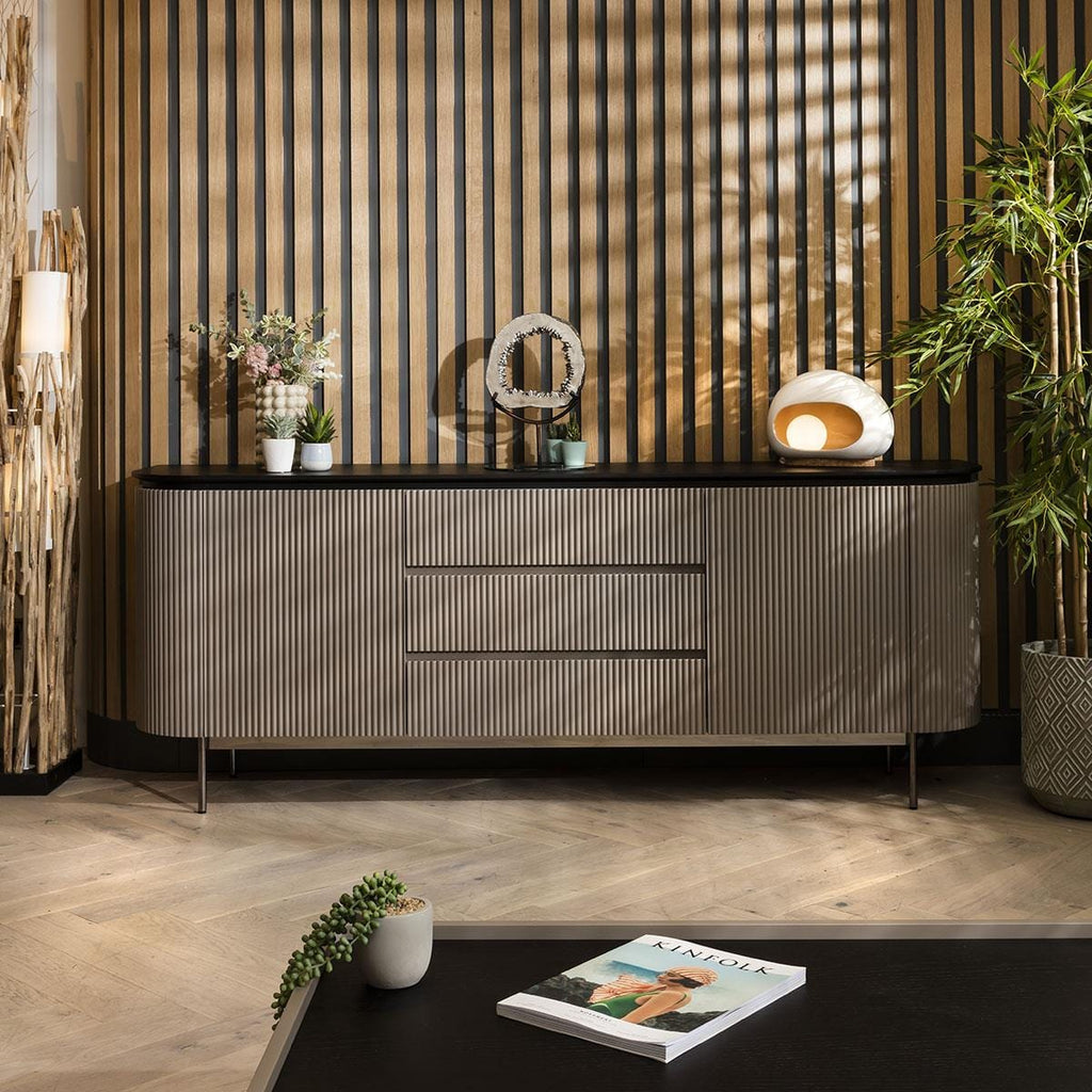 Laura Sideboard Cabinet Buffet Matte Taupe 210cm