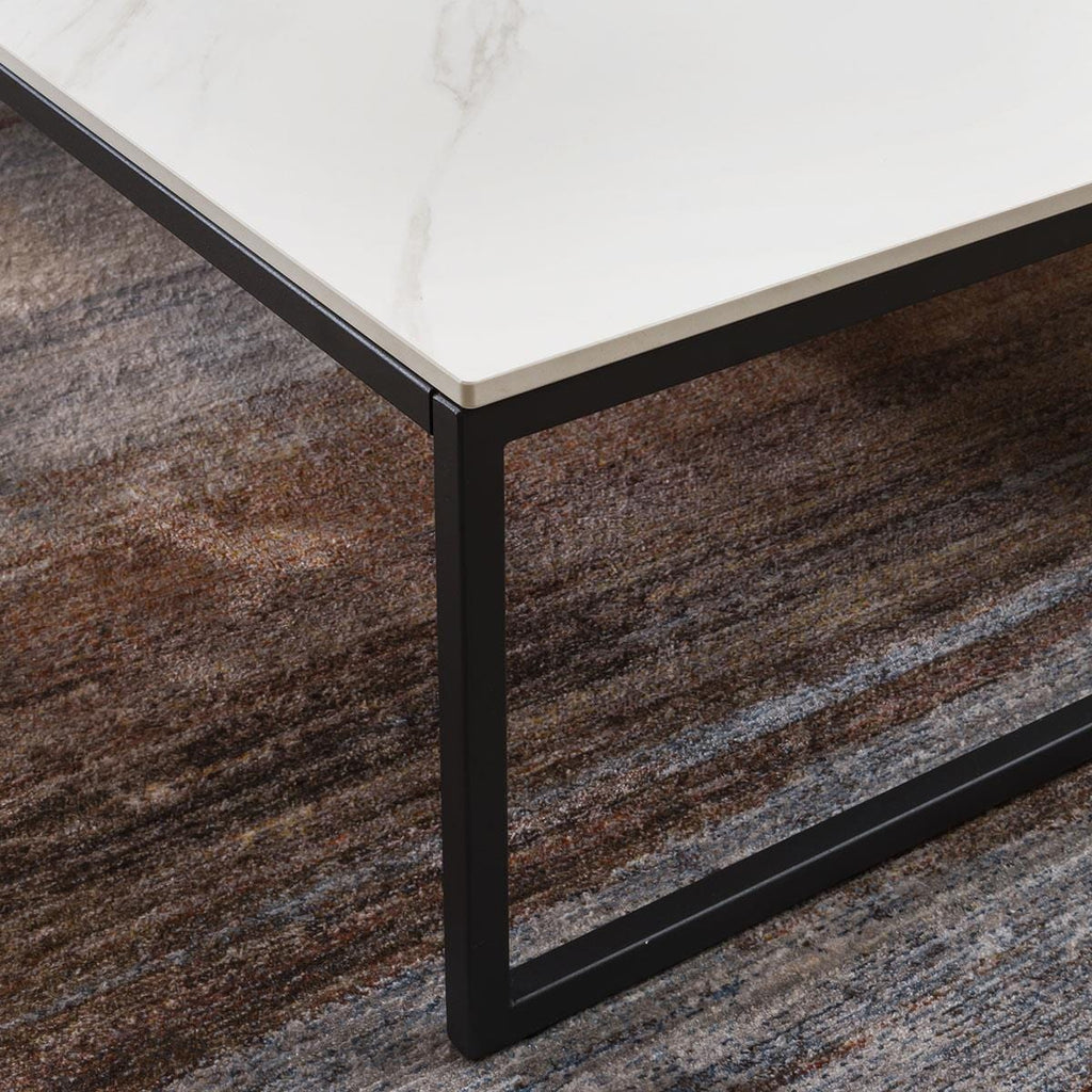 Lena Modern Ceramic Coffee Table White