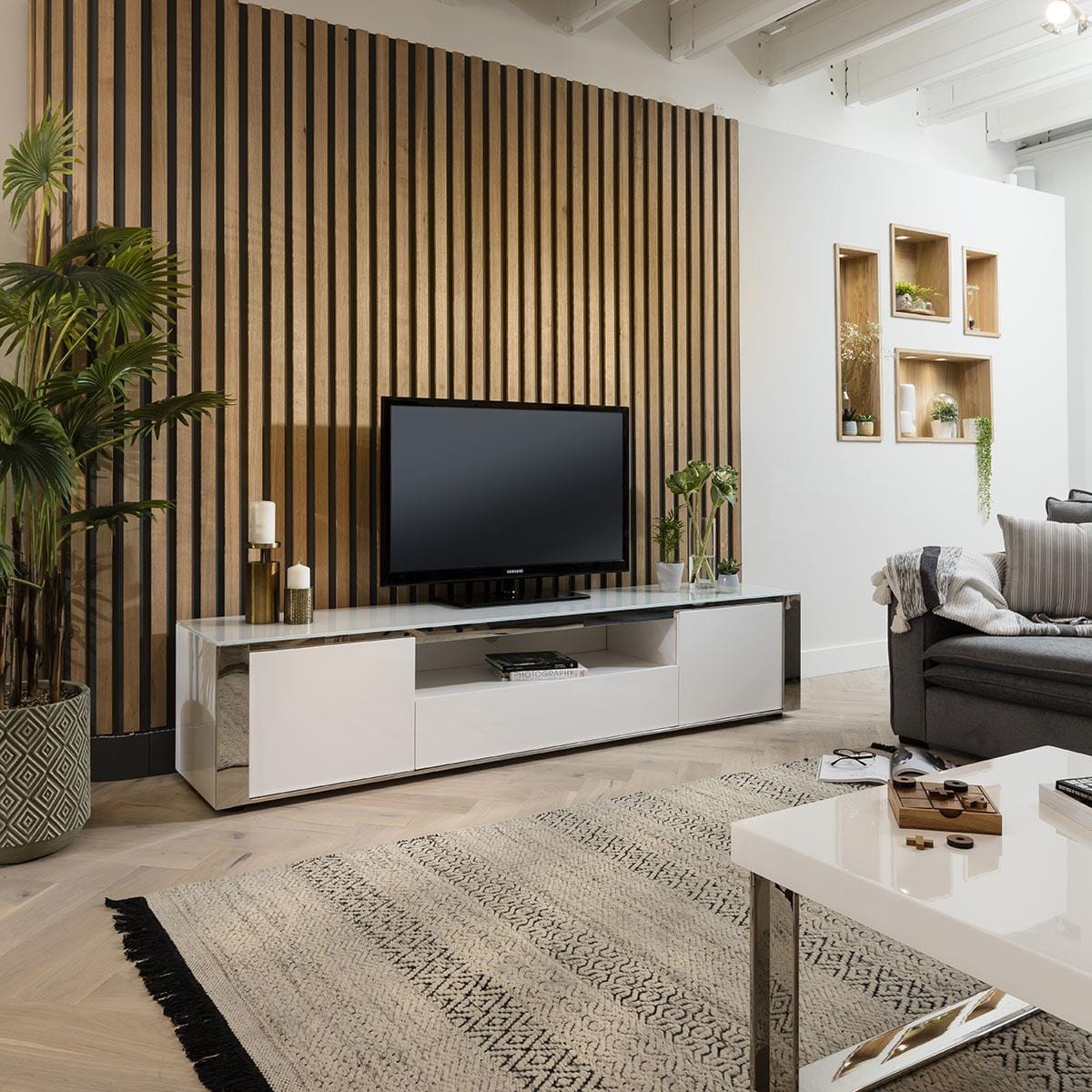 Sophie TV Cabinet Stand 220cm White