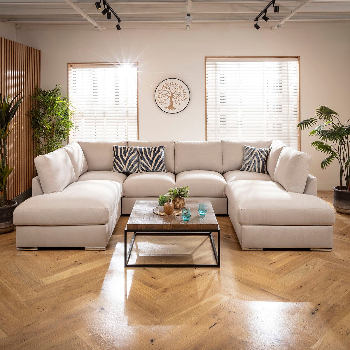 Gala Large Modern U-Shape Corner Sofa Clay Beige 335x220cm