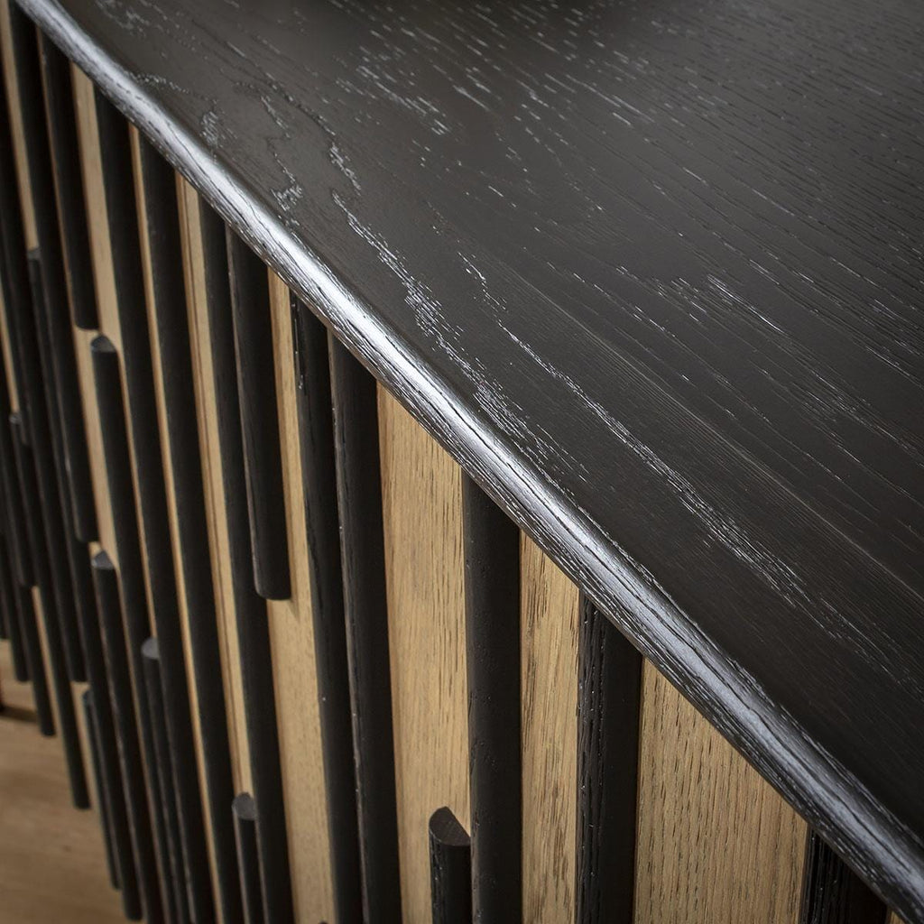 Cooper Wooden Sideboard Buffet Black & Oak 200cm