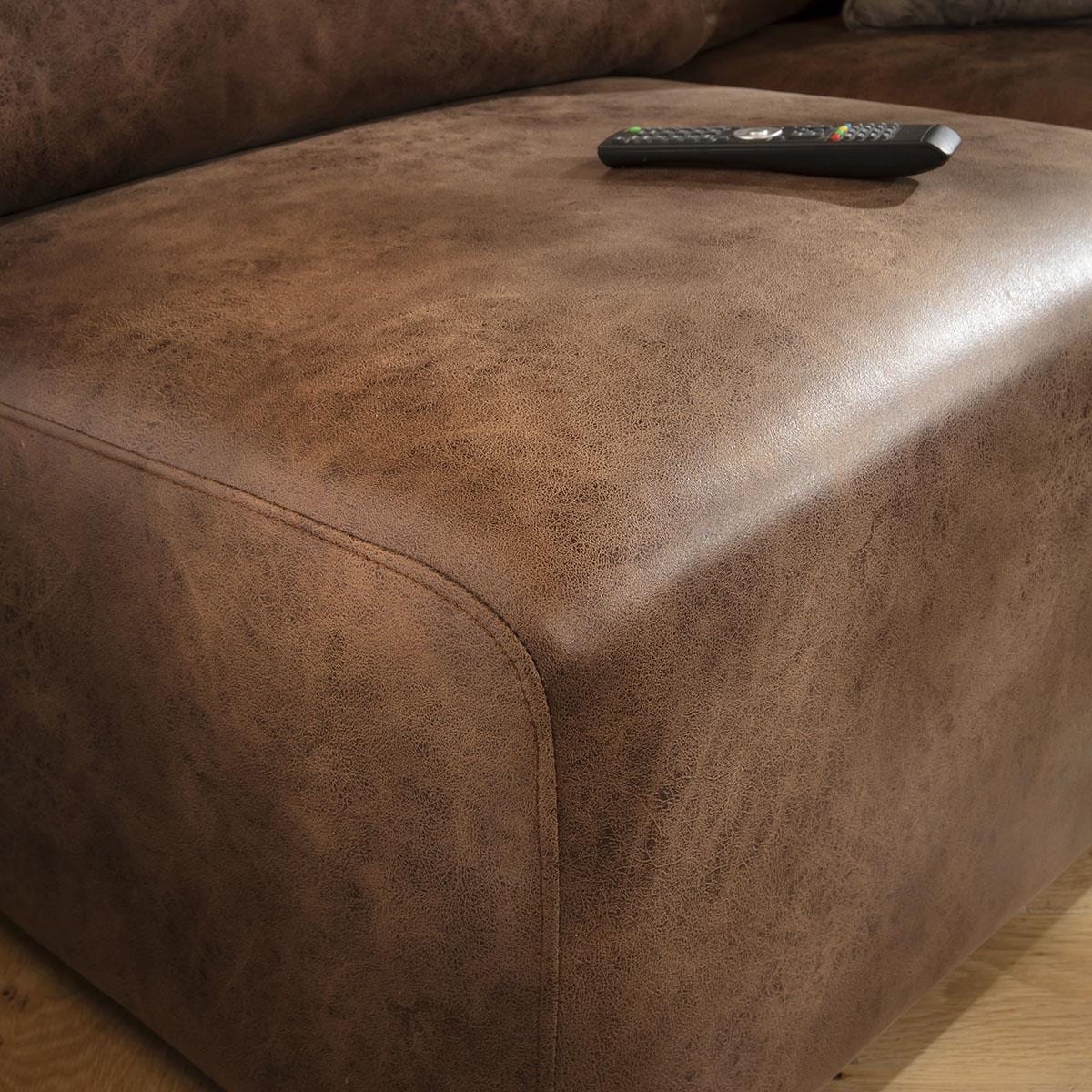 Martha 6 Seater Corner Sofa Antique Brown 348x266cm 15L