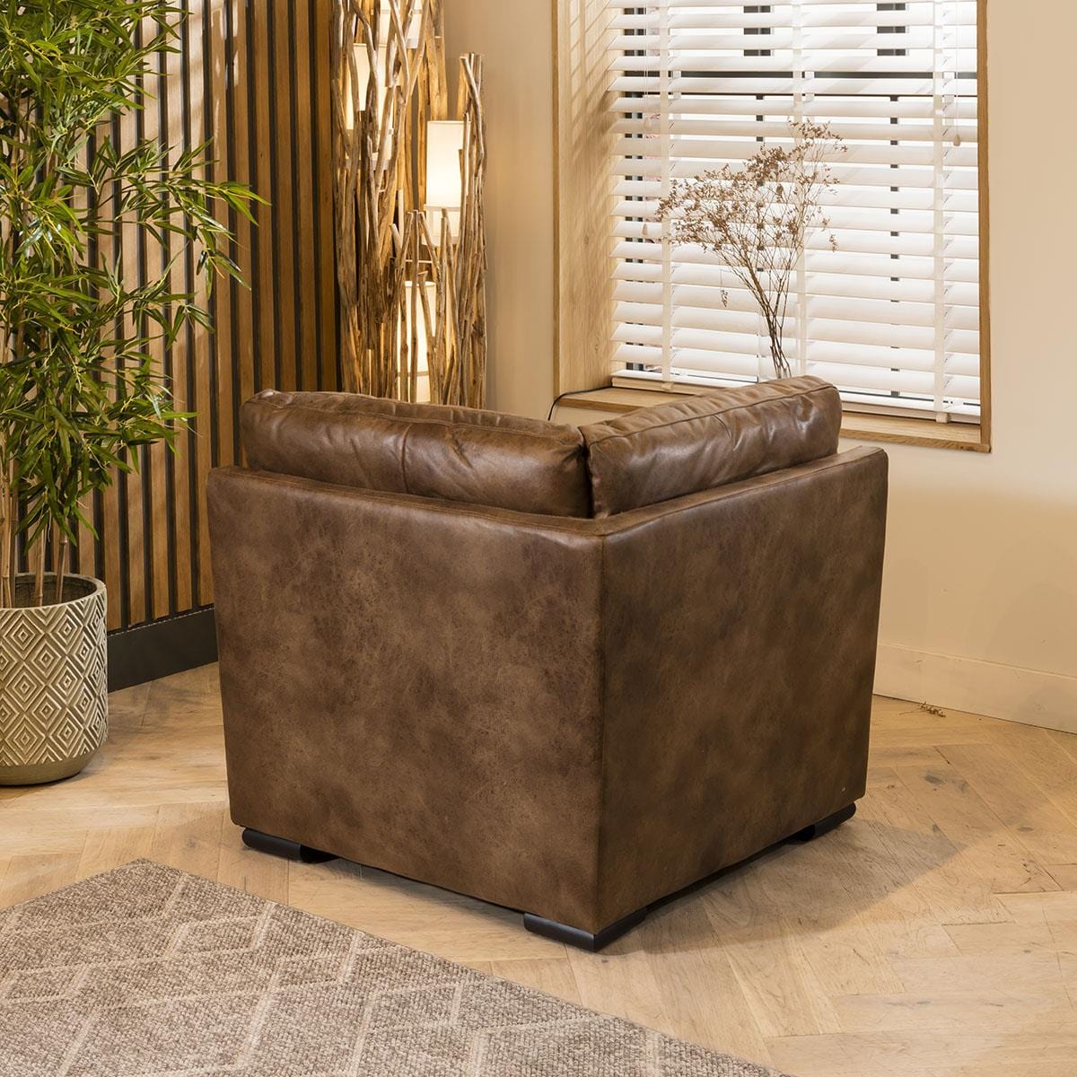 Mikey 6 Seater Corner Sofa Brown 380x285cm 15R