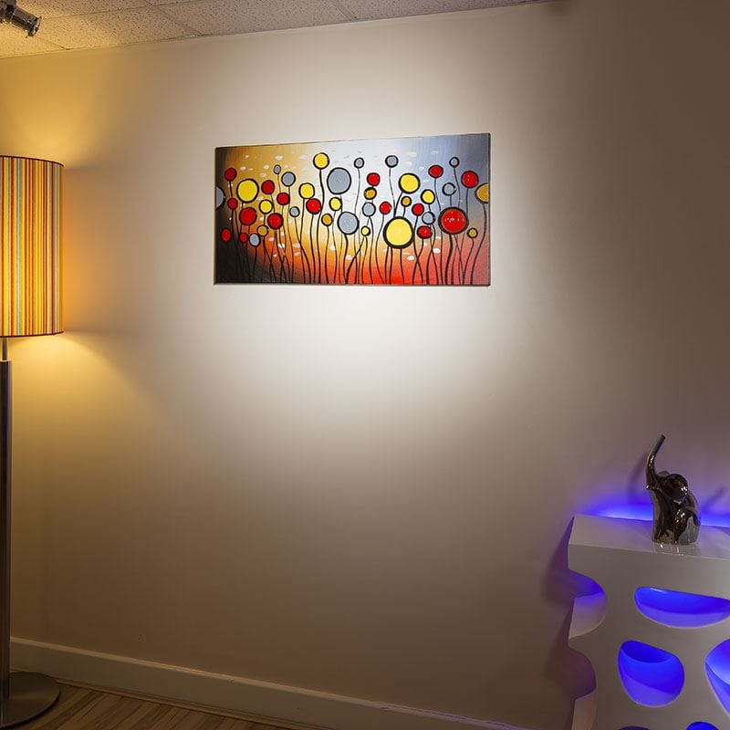 Large Oil Painting/Art/Picture Mounted Wood Frame Muiti Colour Bubbles