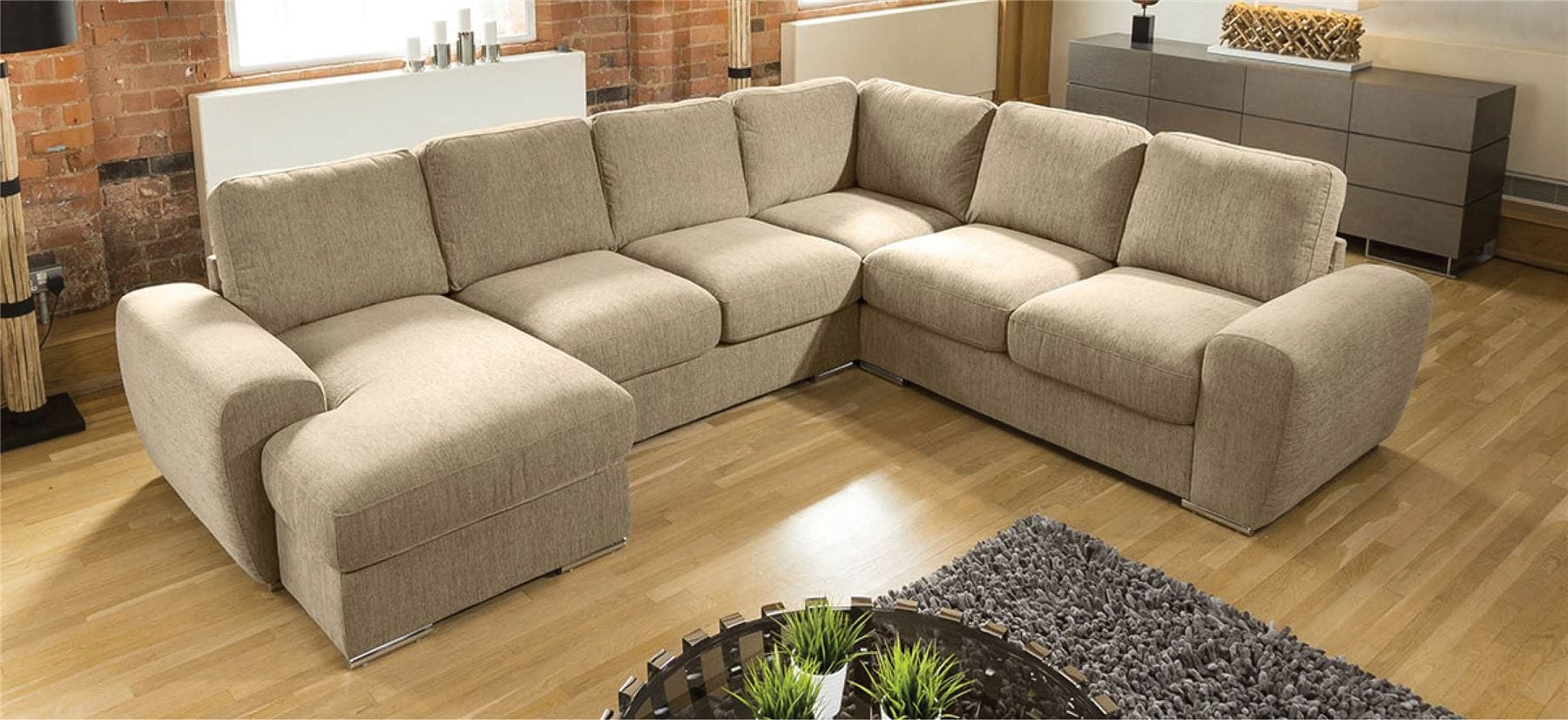 Large Premium L Shape Corner Cinema Sofa Chaise Any Colour Grande 4LH