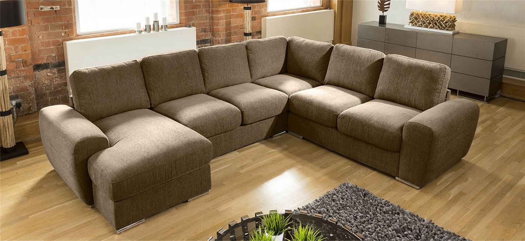 Large Premium L Shape Corner Cinema Sofa Chaise Any Colour Grande 4LH