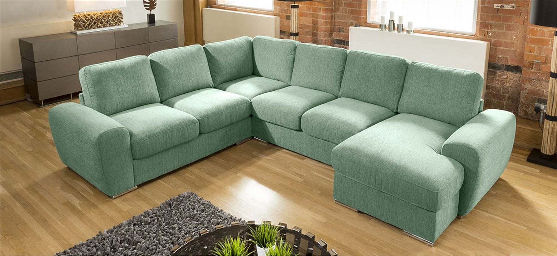 Large Premium L Shape Corner Cinema Sofa Chaise Any Colour Grande 4RH