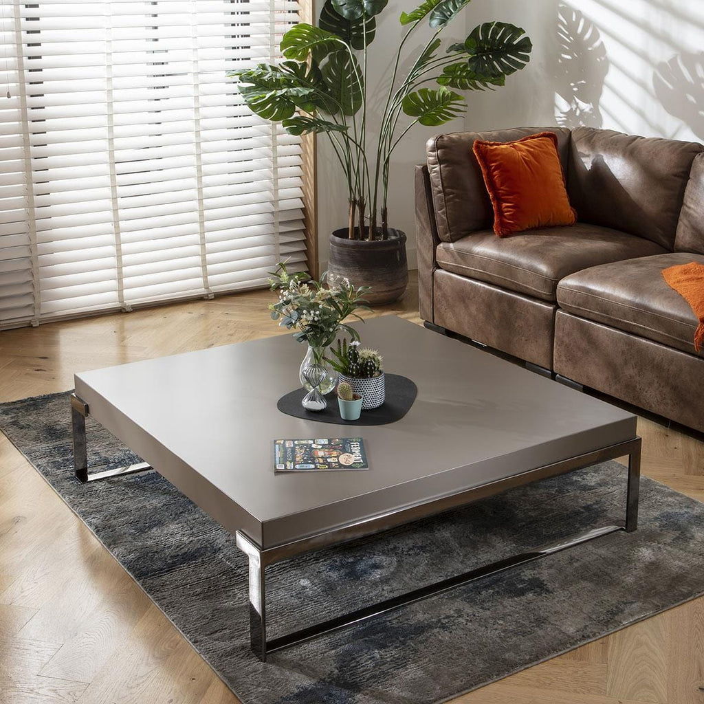 Carbonado Square Coffee Table Taupe 120cm
