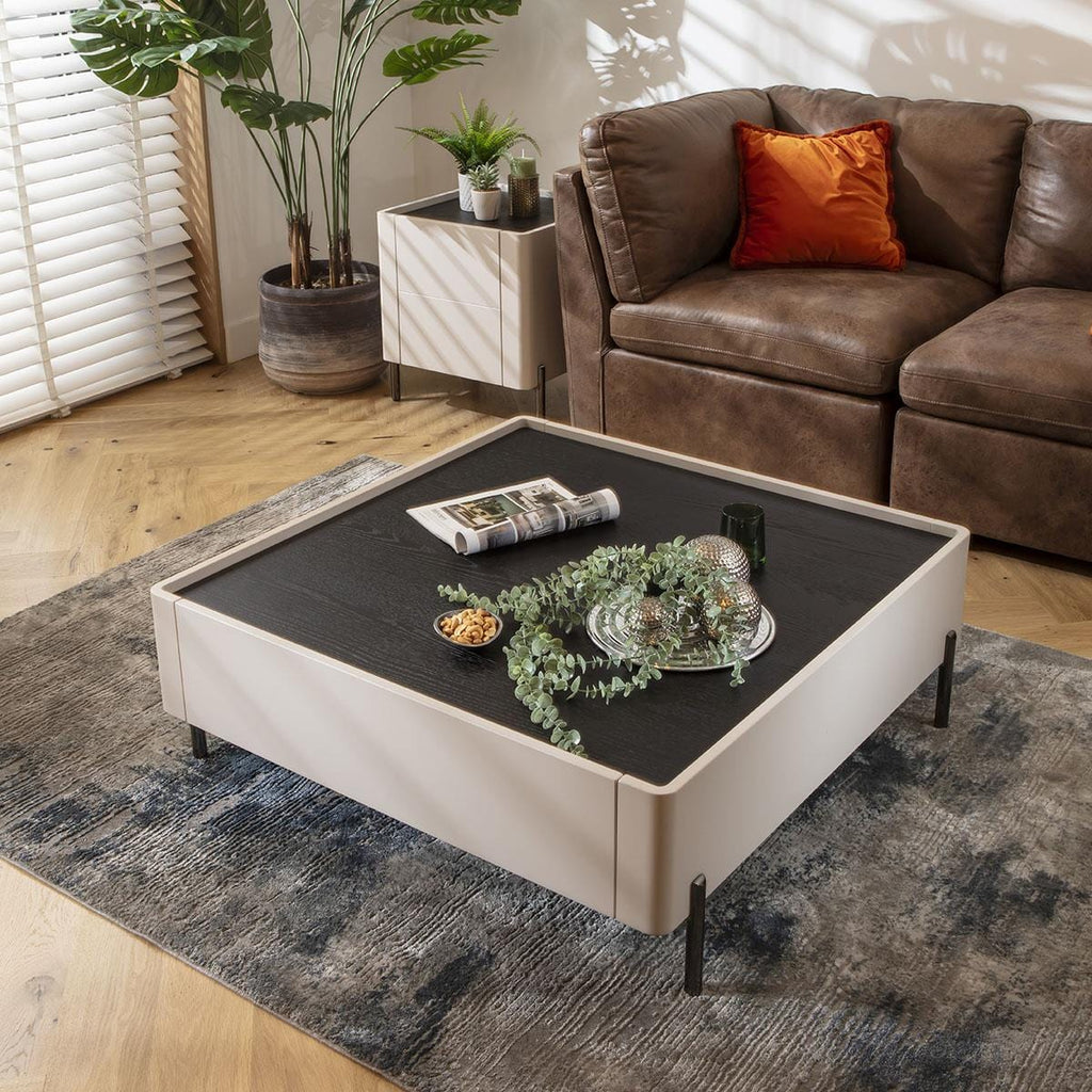 Newton Square Coffee Table Matte Chalk 100cm