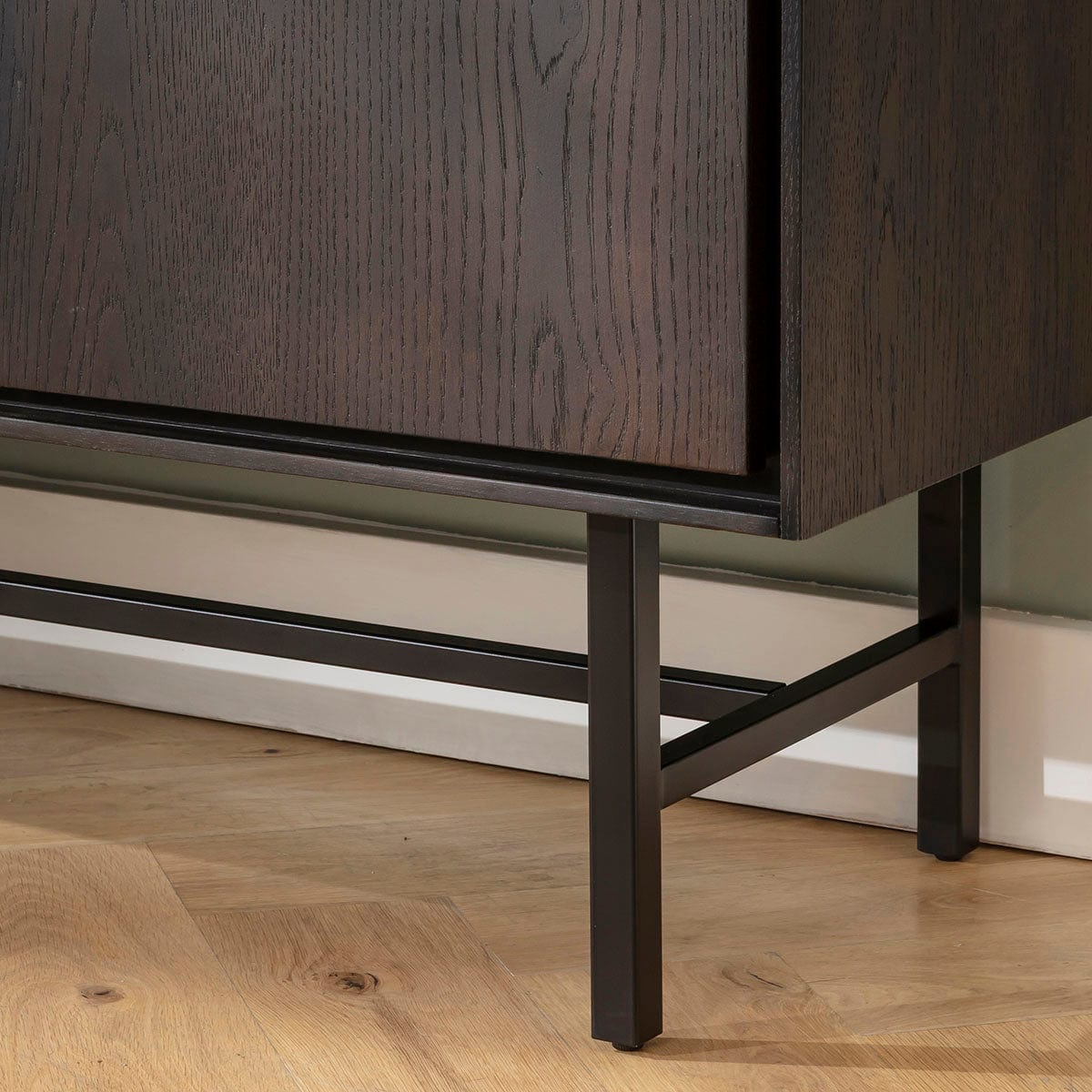 Grado Large TV Stand Cabinet Media Unit Dark Wood 205cm