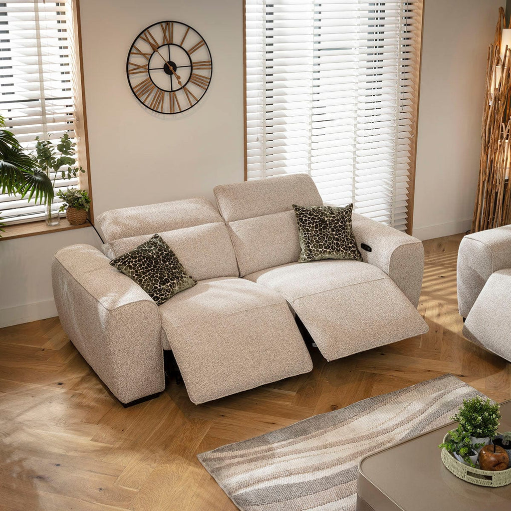 Lola Modern 3 & 2 Seater Electric Recliner Sofa Set Beige 1+2S