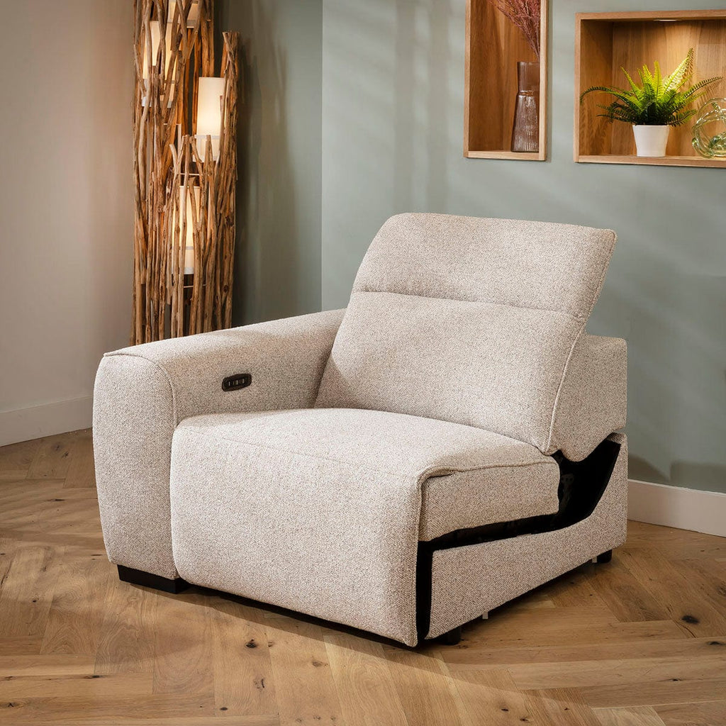 Lola Modern 2 Seater Electric Recliner Sofa Beige 206cm 2S