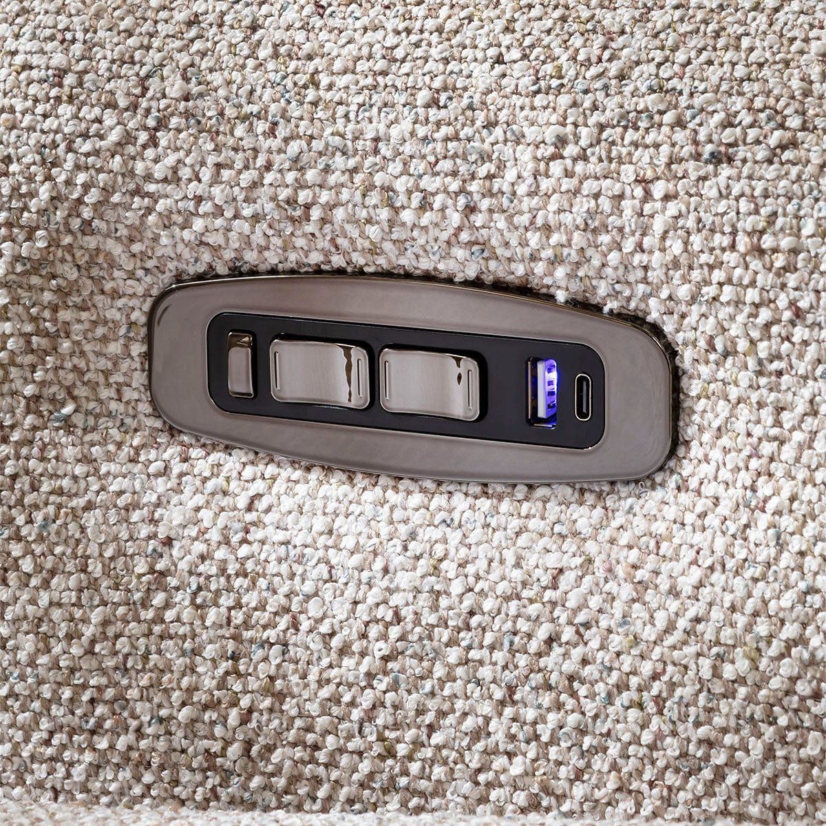 Lola Large 5 Seater Recliner Corner Sofa & Consoles Beige 329x329cm 14C2