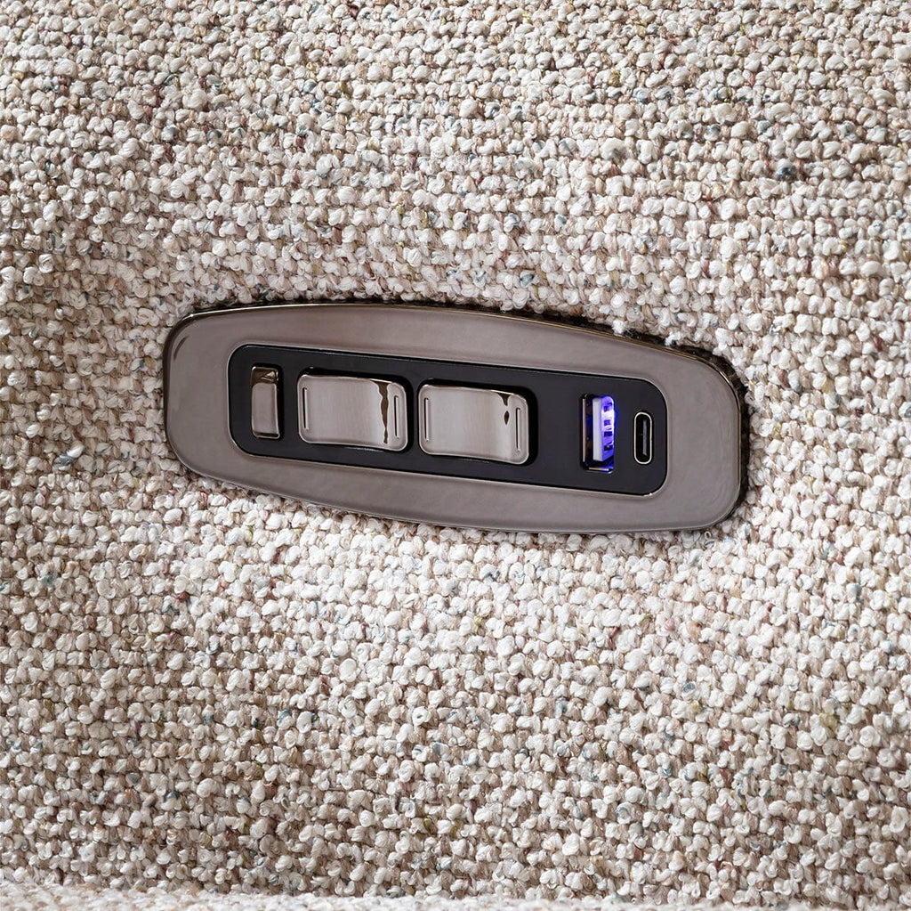 Lola Extra Large 7 Seater Recliner Corner Sofa & Console Beige 405x372cm 17C1