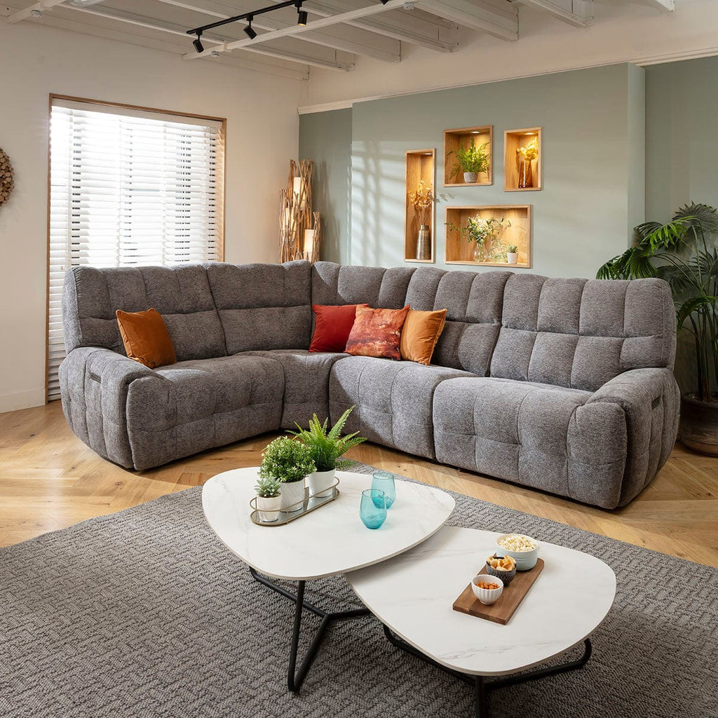 Luca 4 Seater Electric Recliner Corner Sofa Charcoal Chenille 300x220cm 5