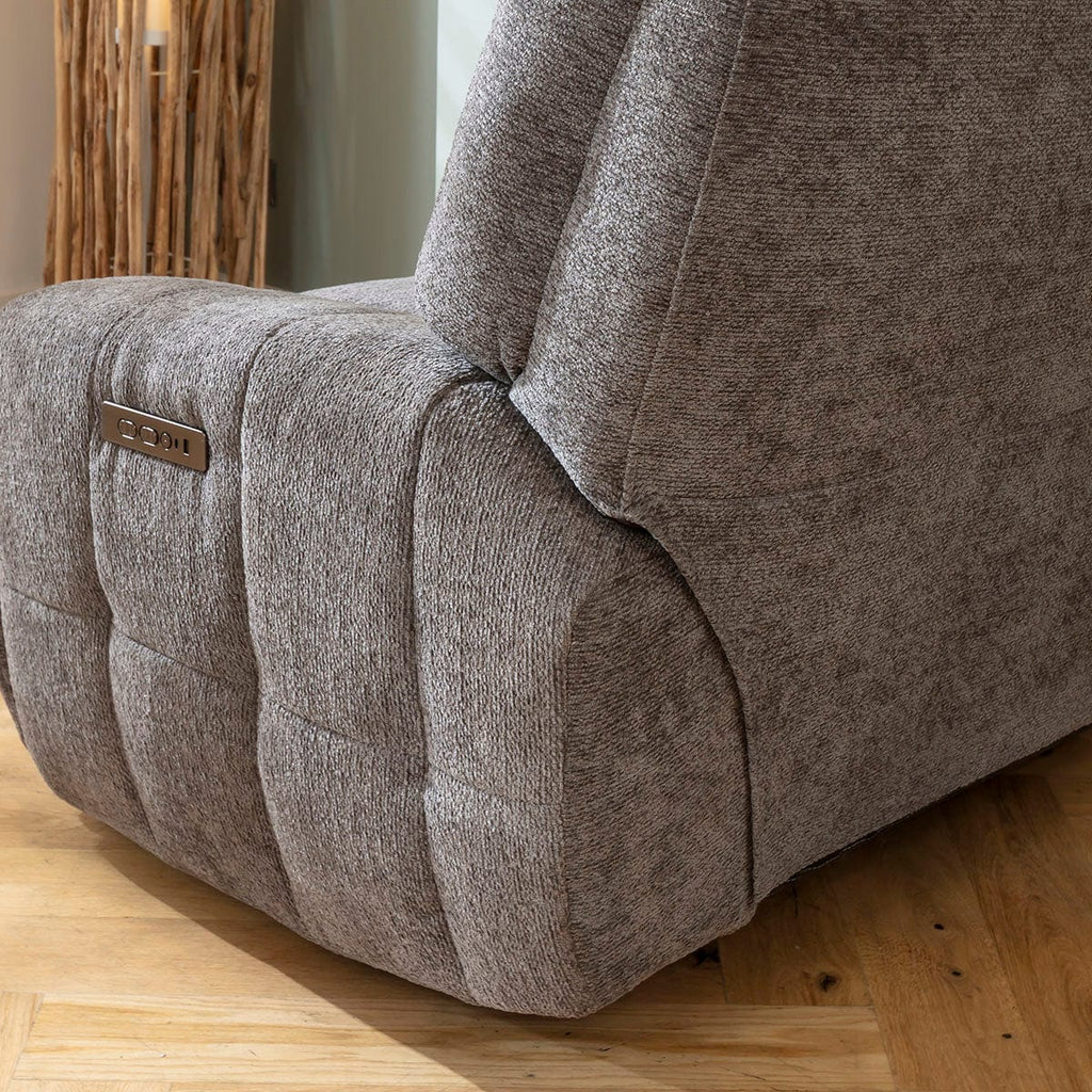 Luca 4 Seater Electric Recliner Corner Sofa Charcoal Chenille 300x220cm 5