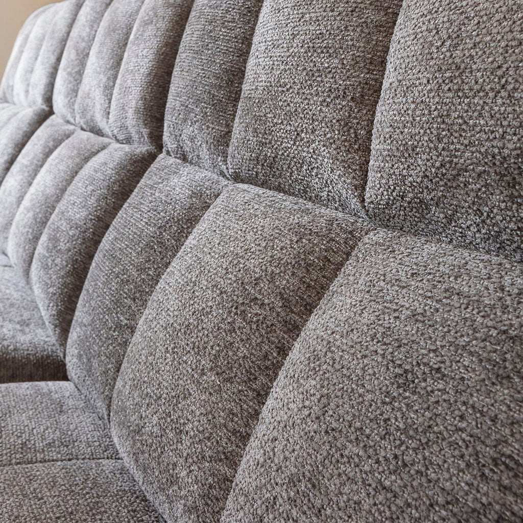 Luca Large 6 Seater Triple Recliner Corner Sofa Charcoal Chenille 380x300cm 15R1