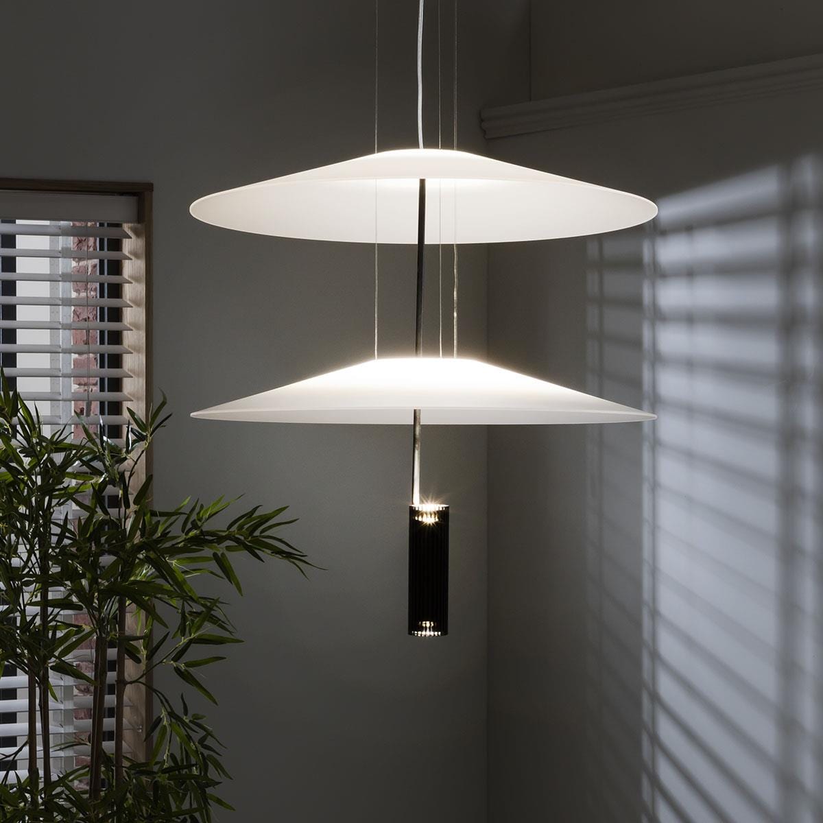 Lux Round Pendant Ceiling Light White 50cm