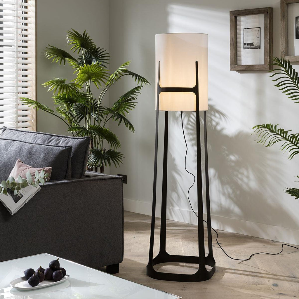 Lux Tall Modern Floor Lamp Brushed Bronze 163cm