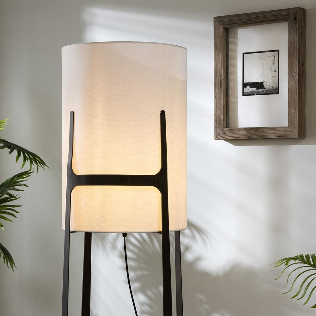 Lux Tall Modern Floor Lamp Brushed Bronze 163cm