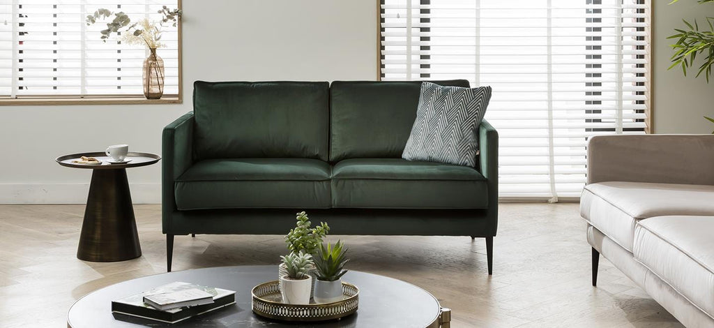 Luxury 2 Seater Sofa - Upholstered Modern Design - Choose Your Fabric - 150cm