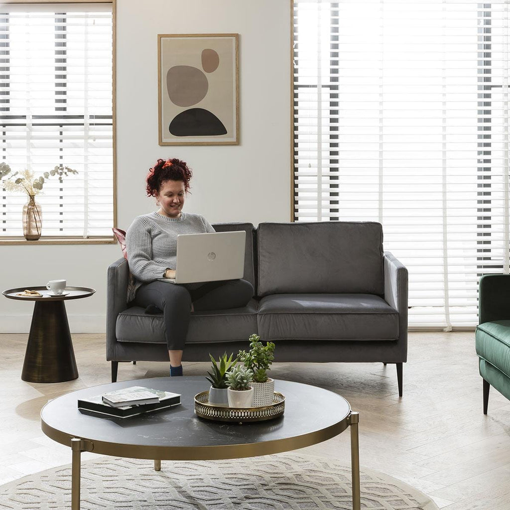 Luxury 2 Seater Sofa - Upholstered Modern Design - Choose Your Fabric - 150cm