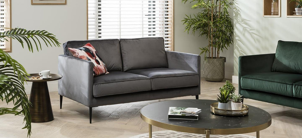 Luxury 2 Seater Sofa - Upholstered Modern Design - Choose Your Fabric - 150cm