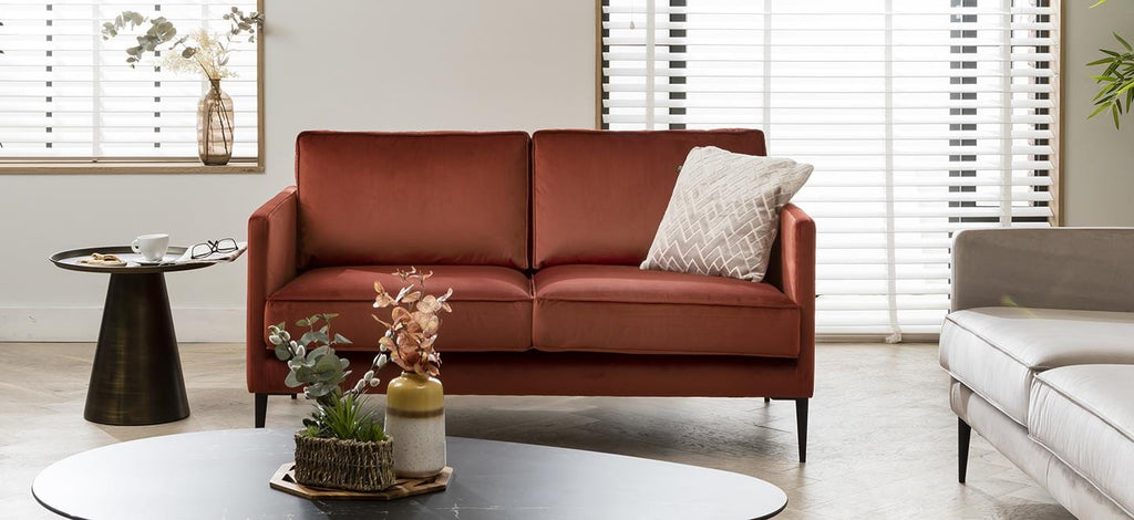 Luxury 2 Seater Sofa - Upholstered Modern Design - Choose Your Fabric - 150cm