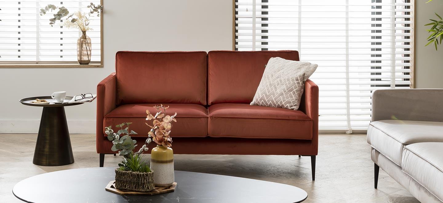 Luxury 2 Seater Sofa - Upholstered Modern Design - Choose Your Fabric - 150cm