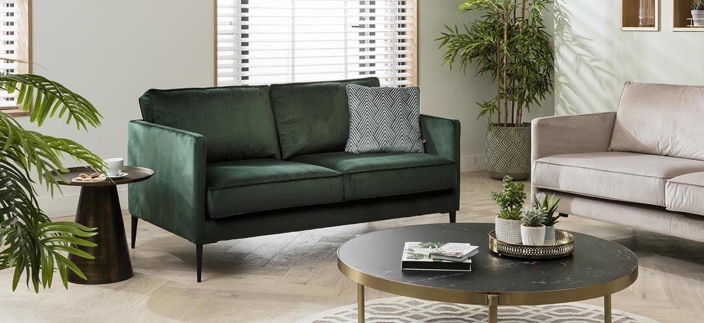 Luxury 2 Seater Sofa - Upholstered Modern Design - Choose Your Fabric - 150cm