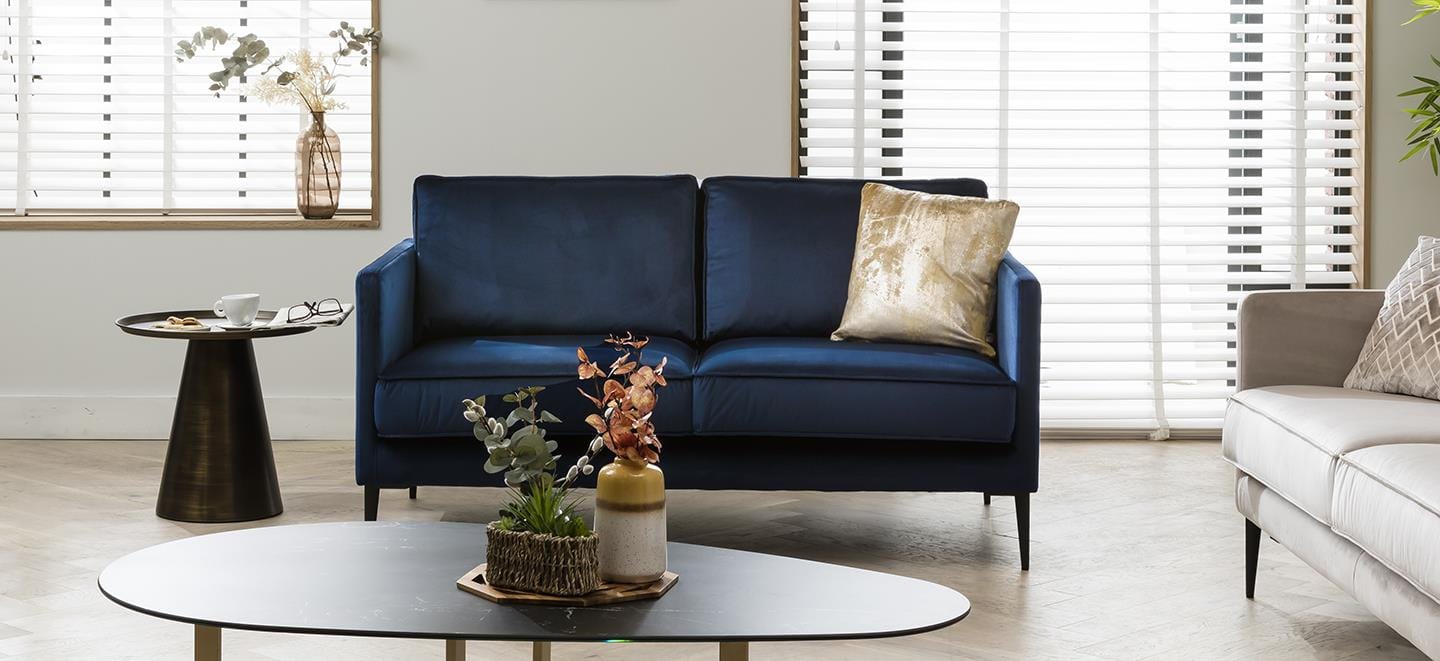 Luxury 2 Seater Sofa - Upholstered Modern Design - Choose Your Fabric - 150cm