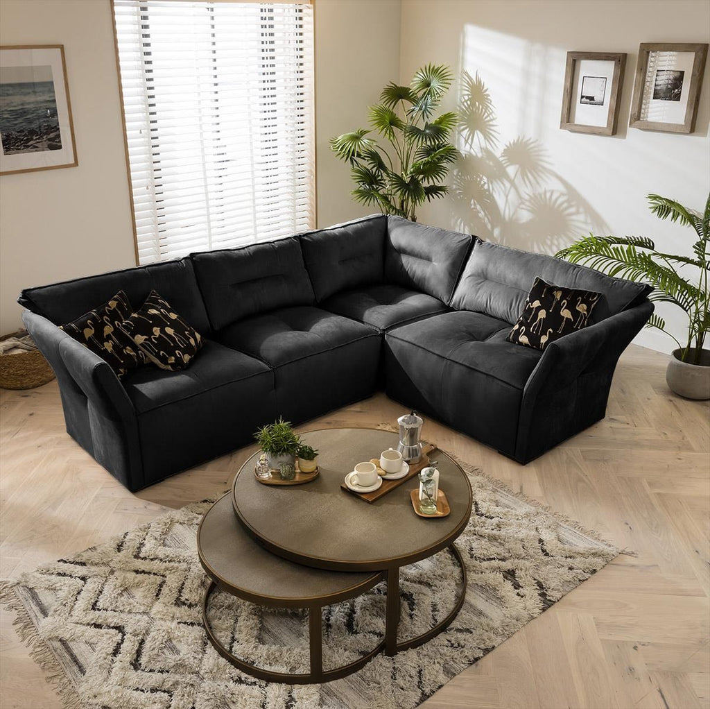 Quatropi 3 Seater Modular Corner Sofa - Right Hand L-Shape, Salsa 271x260cm