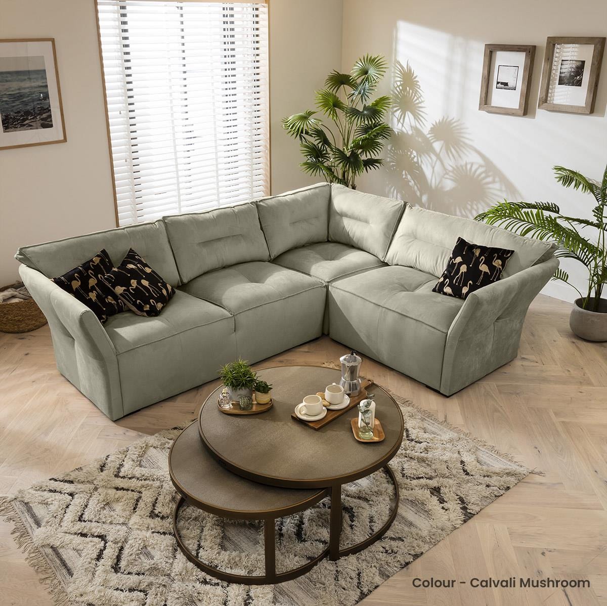 Quatropi 3 Seater Modular Corner Sofa - Right Hand L-Shape, Salsa 271x260cm