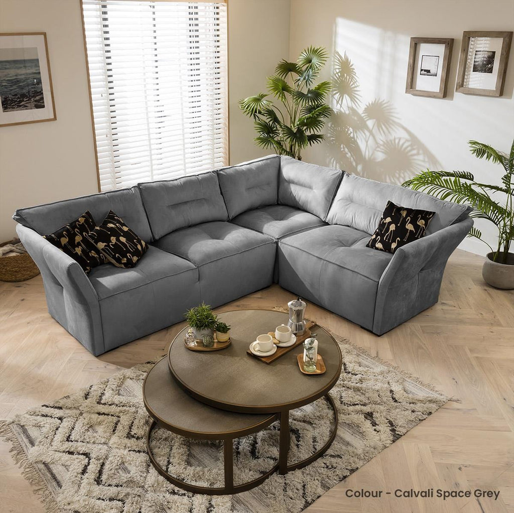 Quatropi 3 Seater Modular Corner Sofa - Right Hand L-Shape, Salsa 271x260cm
