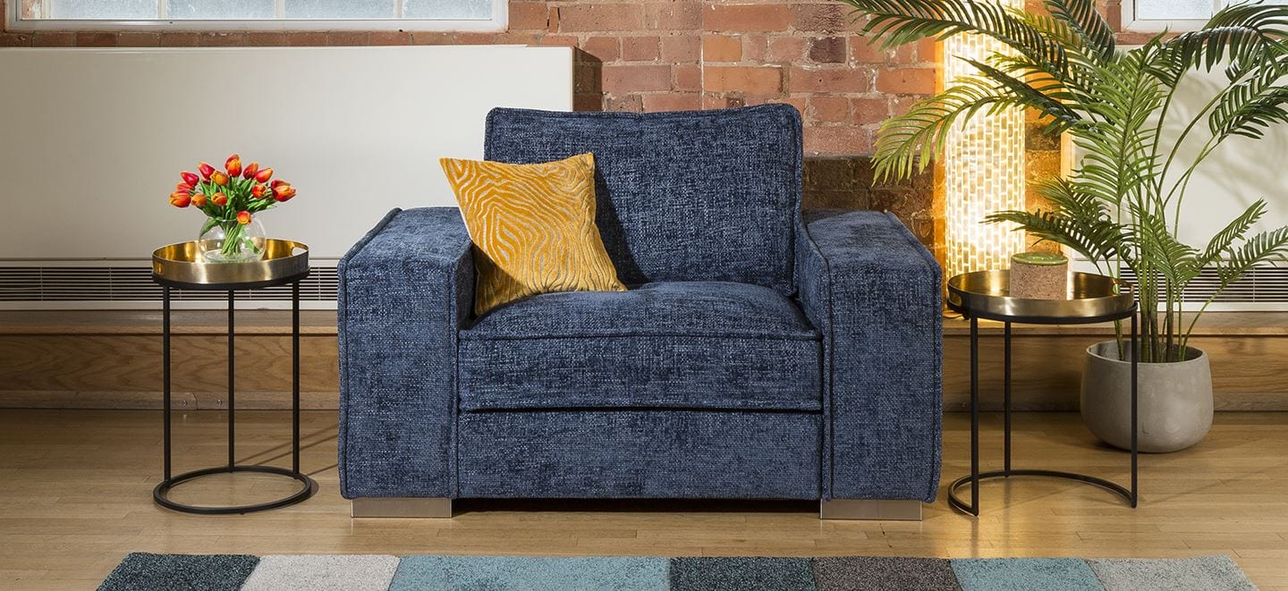 Luxury Big Modern Soft Deep Armchair Many Colours & Fabrics Lexci 1S