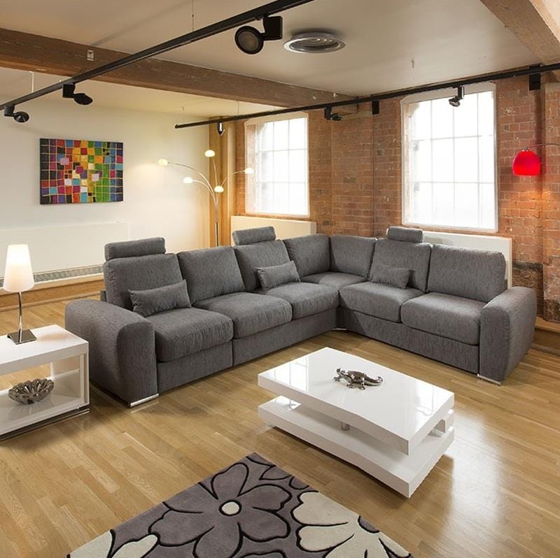 Luxury Corner Sofa L Shape Extra Large Modern Many Fabric Grande 18LH