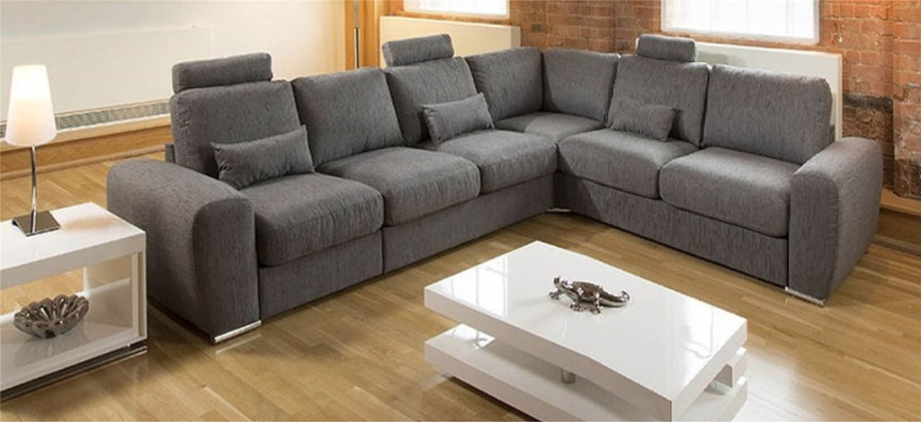 Luxury Corner Sofa L Shape Extra Large Modern Many Fabric Grande 18LH