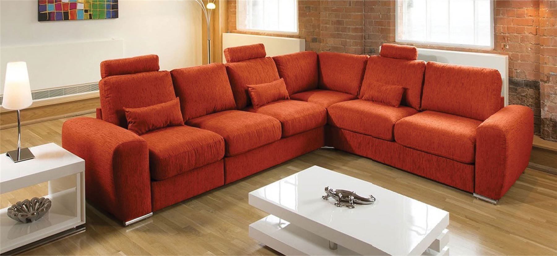 Luxury Corner Sofa L Shape Extra Large Modern Many Fabric Grande 18LH