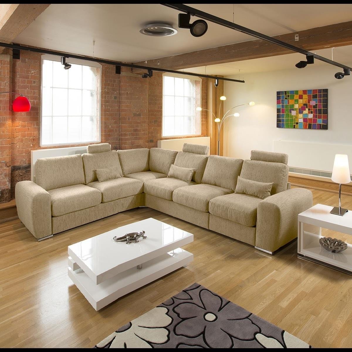 Luxury Corner Sofa L Shape Extra Large Modern Many Fabric Grande 18RH