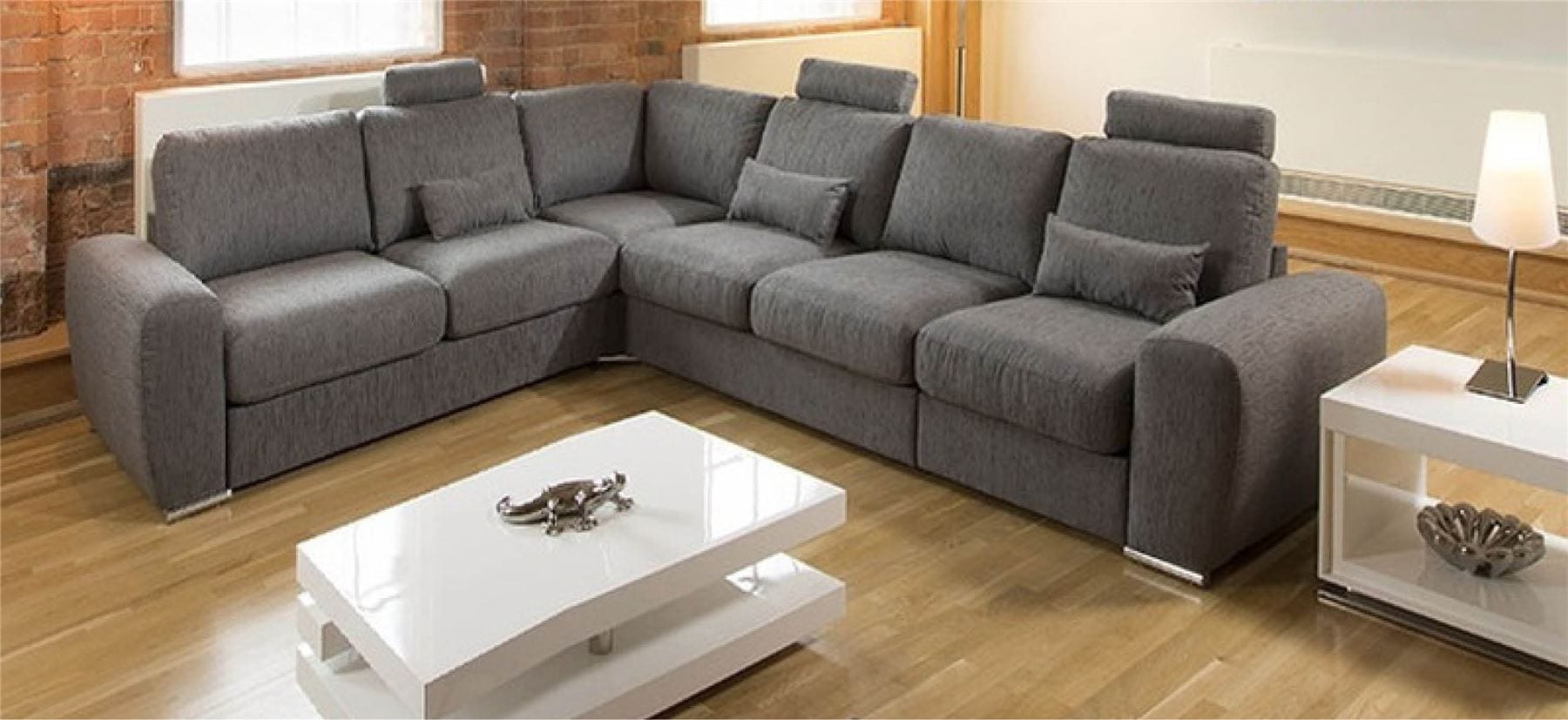 Luxury Corner Sofa L Shape Extra Large Modern Many Fabric Grande 18RH