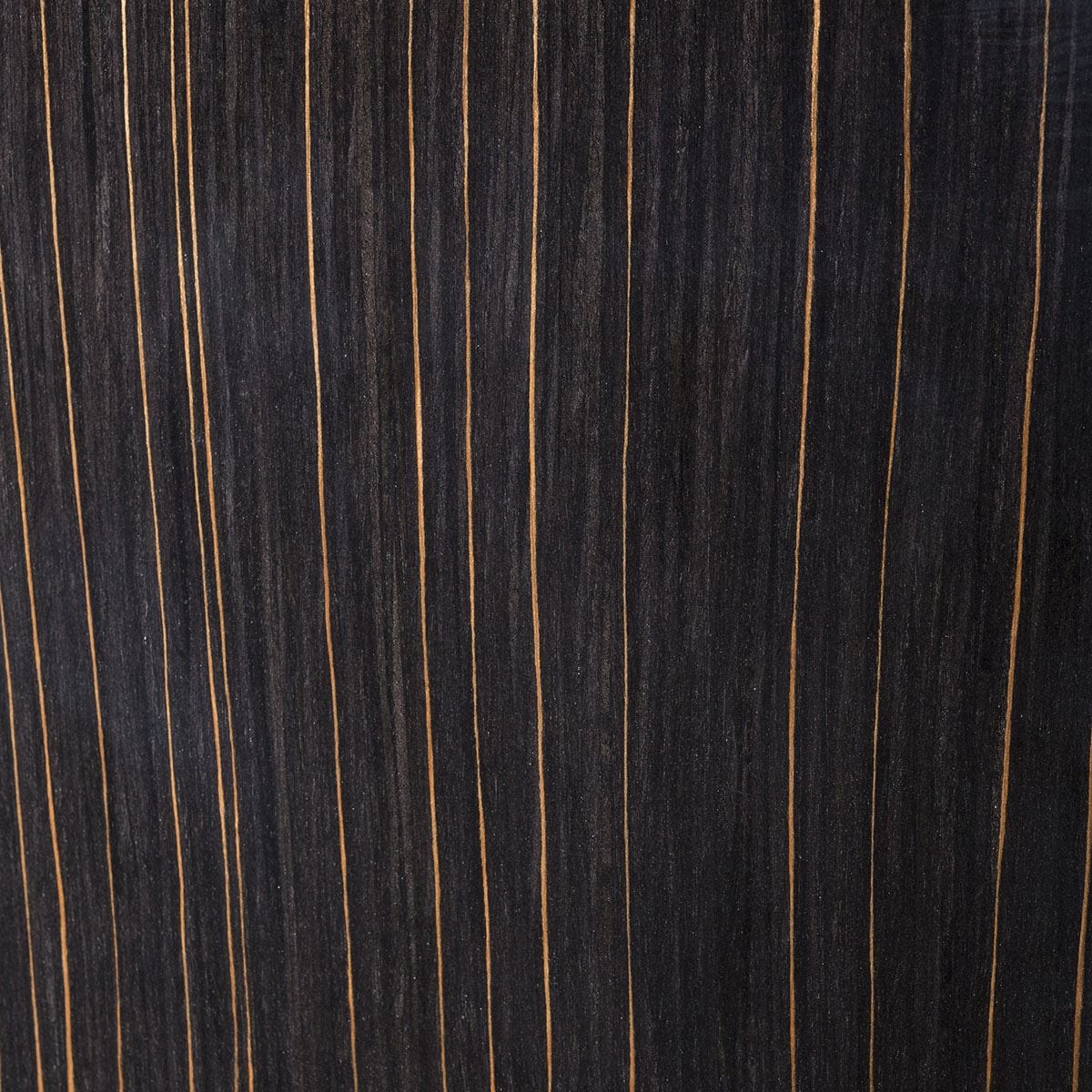 ExDisplay Luxury Ebony 4 Door Sideboard Glass Top Stainless Frame 2mt No Assy V