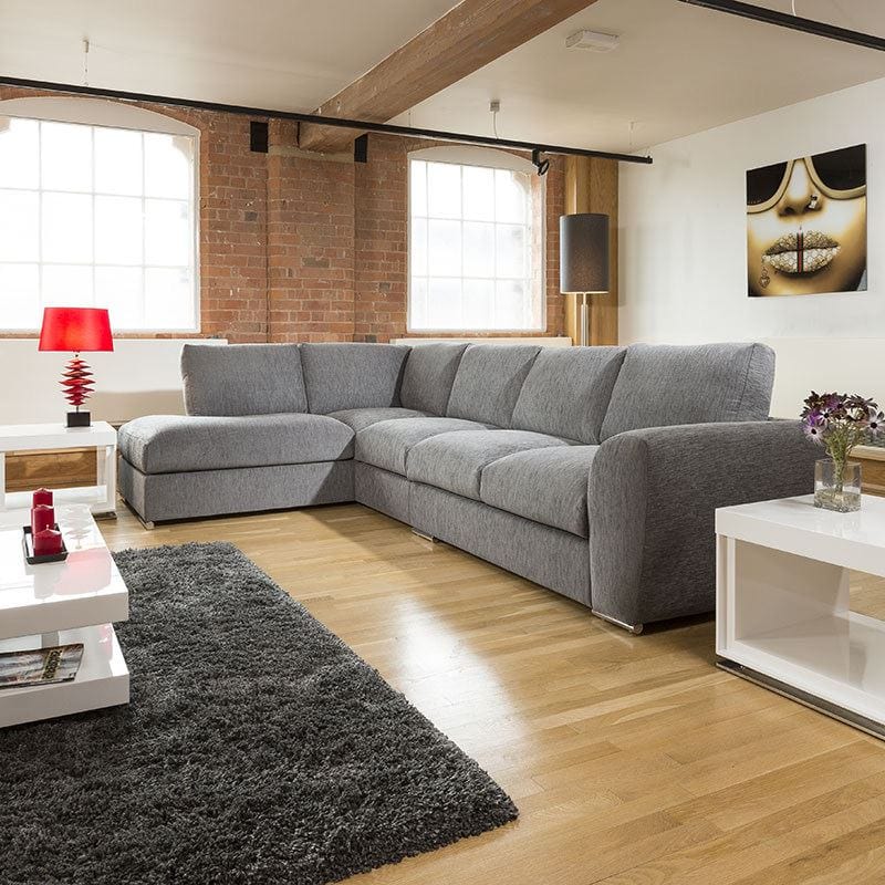Luxury Extra Large L Shaped Corner Sofa Grey Fabric 335 x 210cm Stock