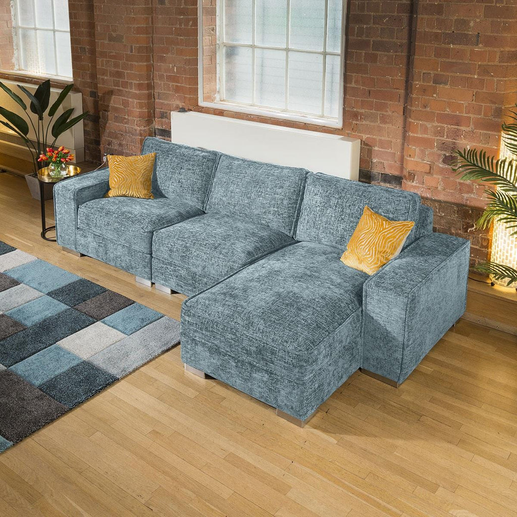Luxury Large Modern Comfy 3 Seater & Chaise Many Colours & Fabrics 1R