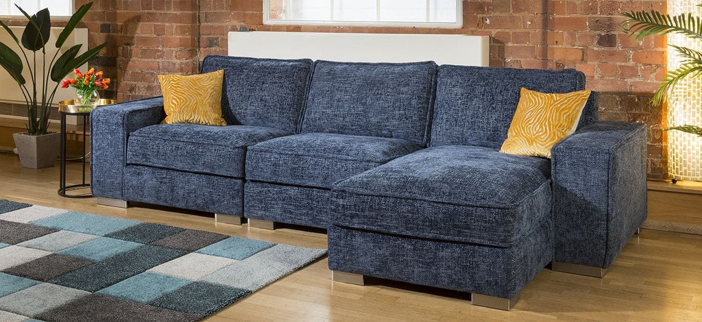 Luxury Large Modern Comfy 3 Seater & Chaise Many Colours & Fabrics 1R