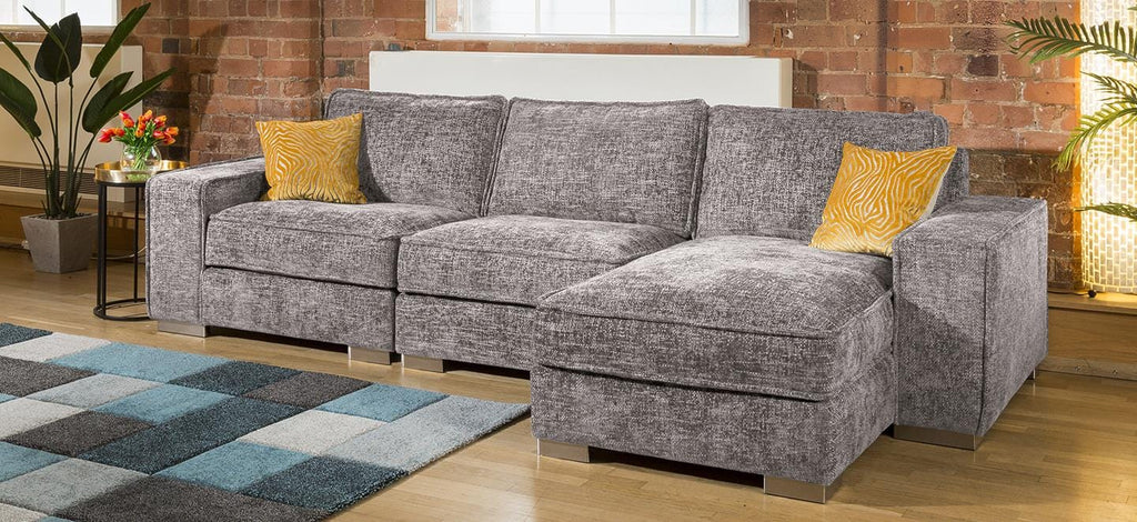 Luxury Large Modern Comfy 3 Seater & Chaise Many Colours & Fabrics 1R