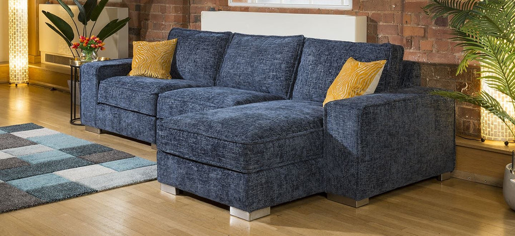 Luxury Large Modern Comfy 3 Seater & Chaise Many Colours & Fabrics 1R
