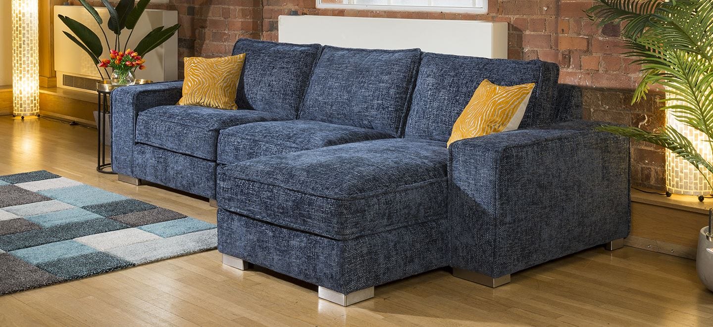Luxury Large Modern Comfy 3 Seater & Chaise Many Colours & Fabrics 1R